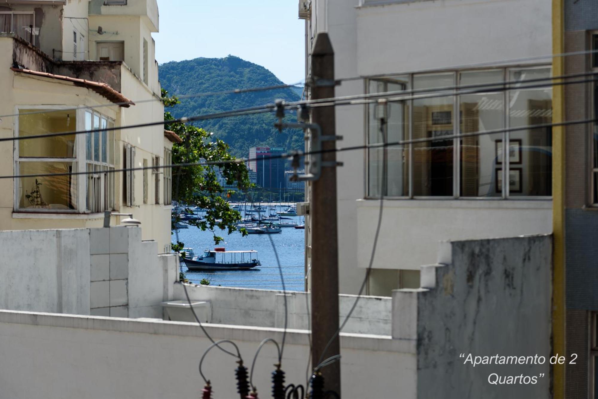 2 Quartos Na Urca Com Vista Para Baia De Guanabara A 700M Pao De Acucar Com Cozinha Completa E Wi-Fi - Bares, Restaurantes E Comercio Local A Poucos Metros リオデジャネイロ エクステリア 写真